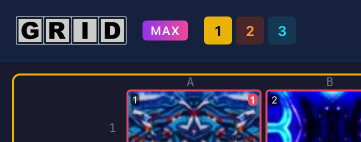 Grid deck switcher buttons